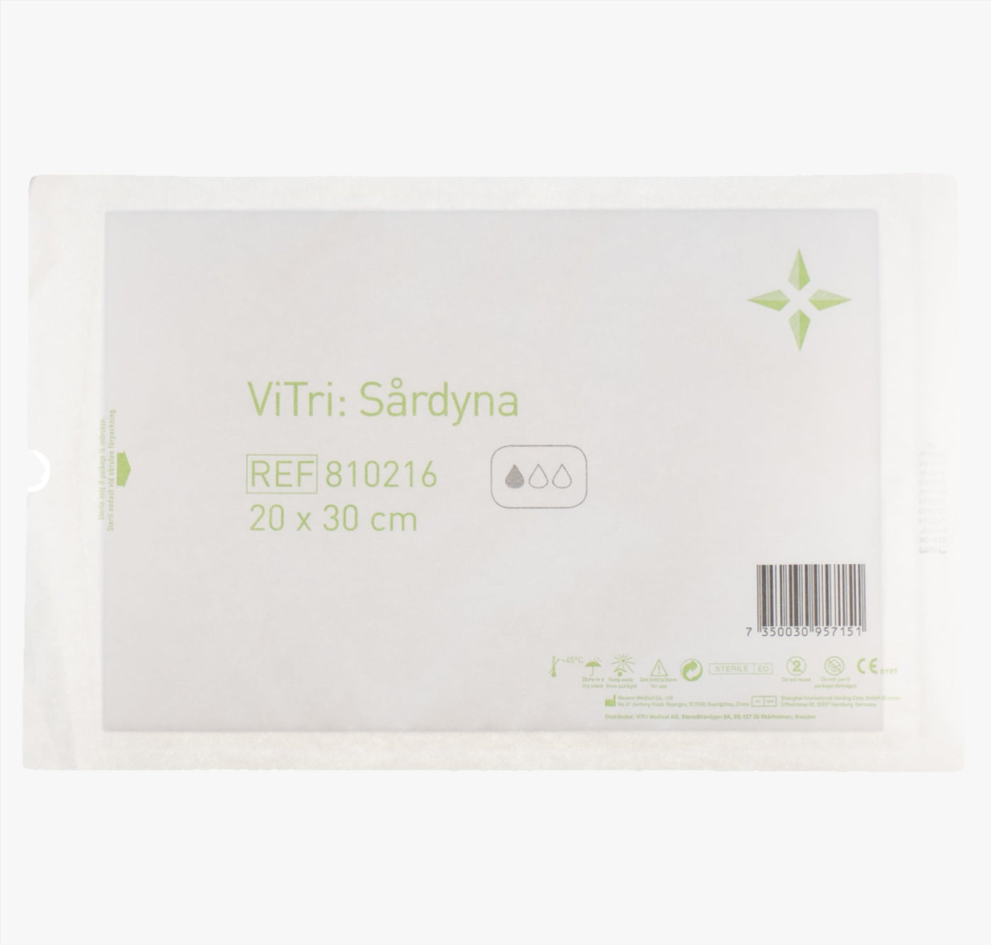 Vitri Sårdyna Sterilt 20 x 30 cm
