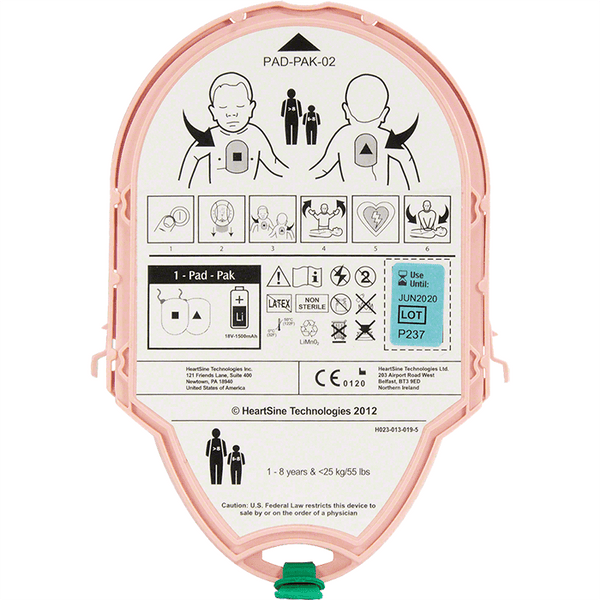 Samaritan PAD-PAK paket med batteri och barnelektroder