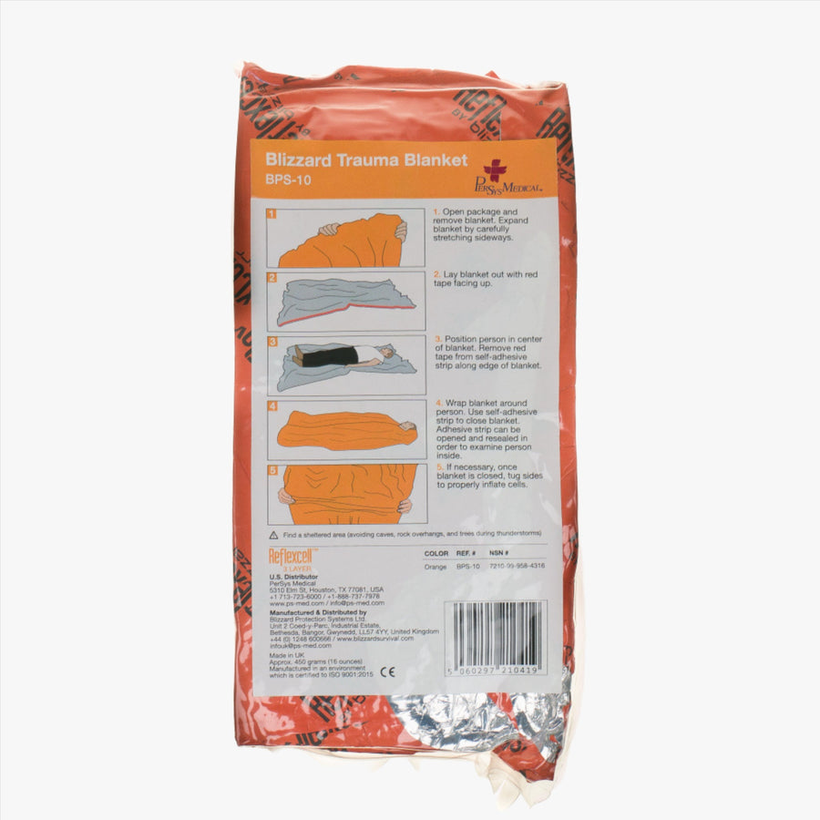 Blizzard Rescue blanket Orange 230 x 196 cm TOG 5 insulation