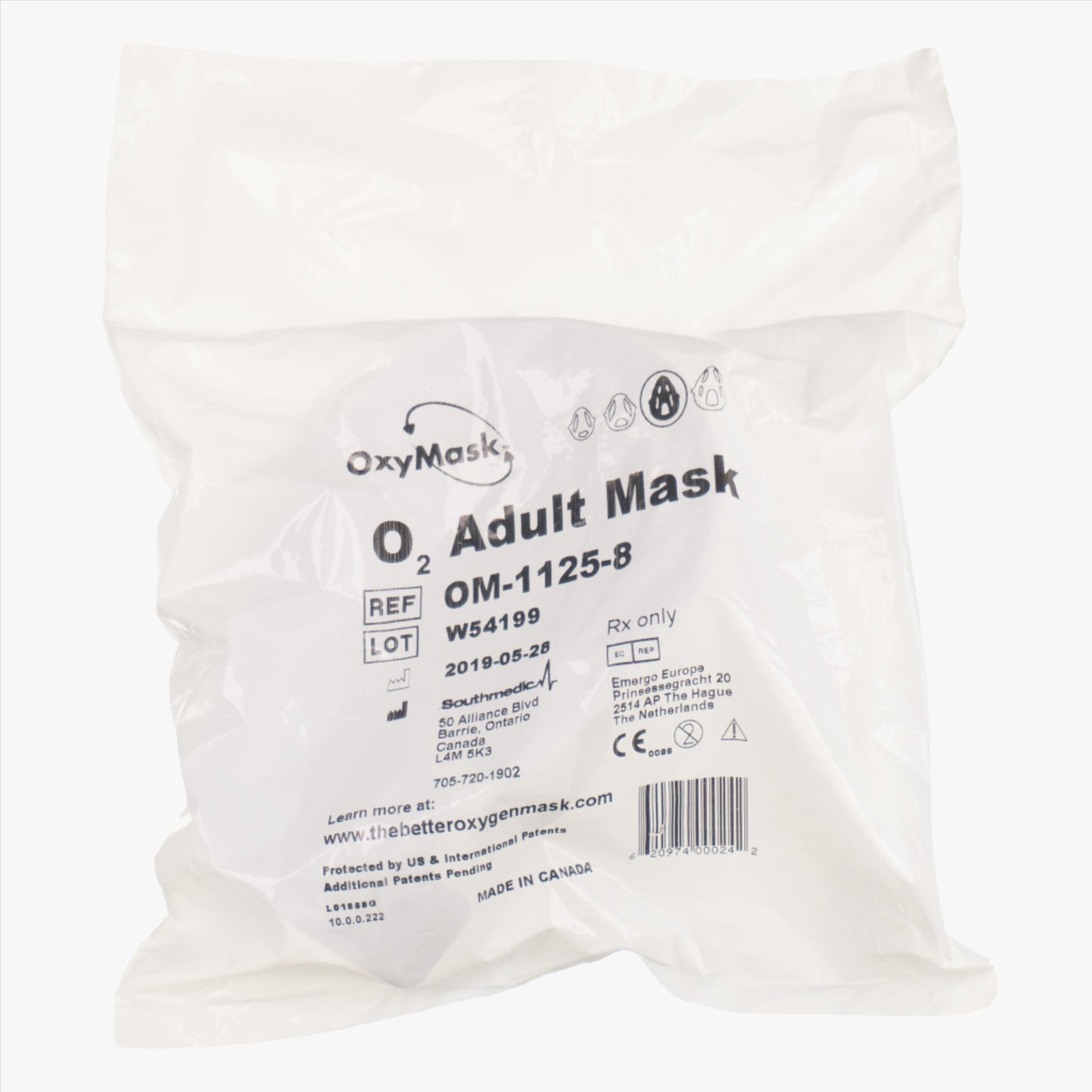 Oxygen mask open OxyMask 2.1 m hose adult