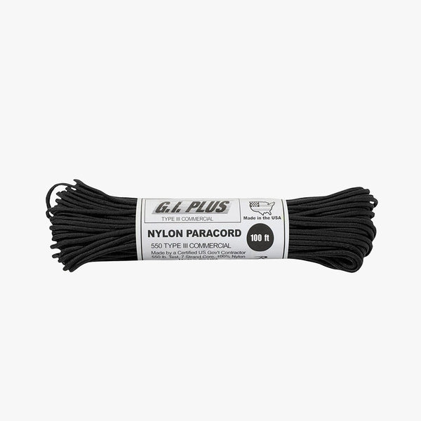 Rothco Nylon Paracord Type III 550 LB 100FT Black