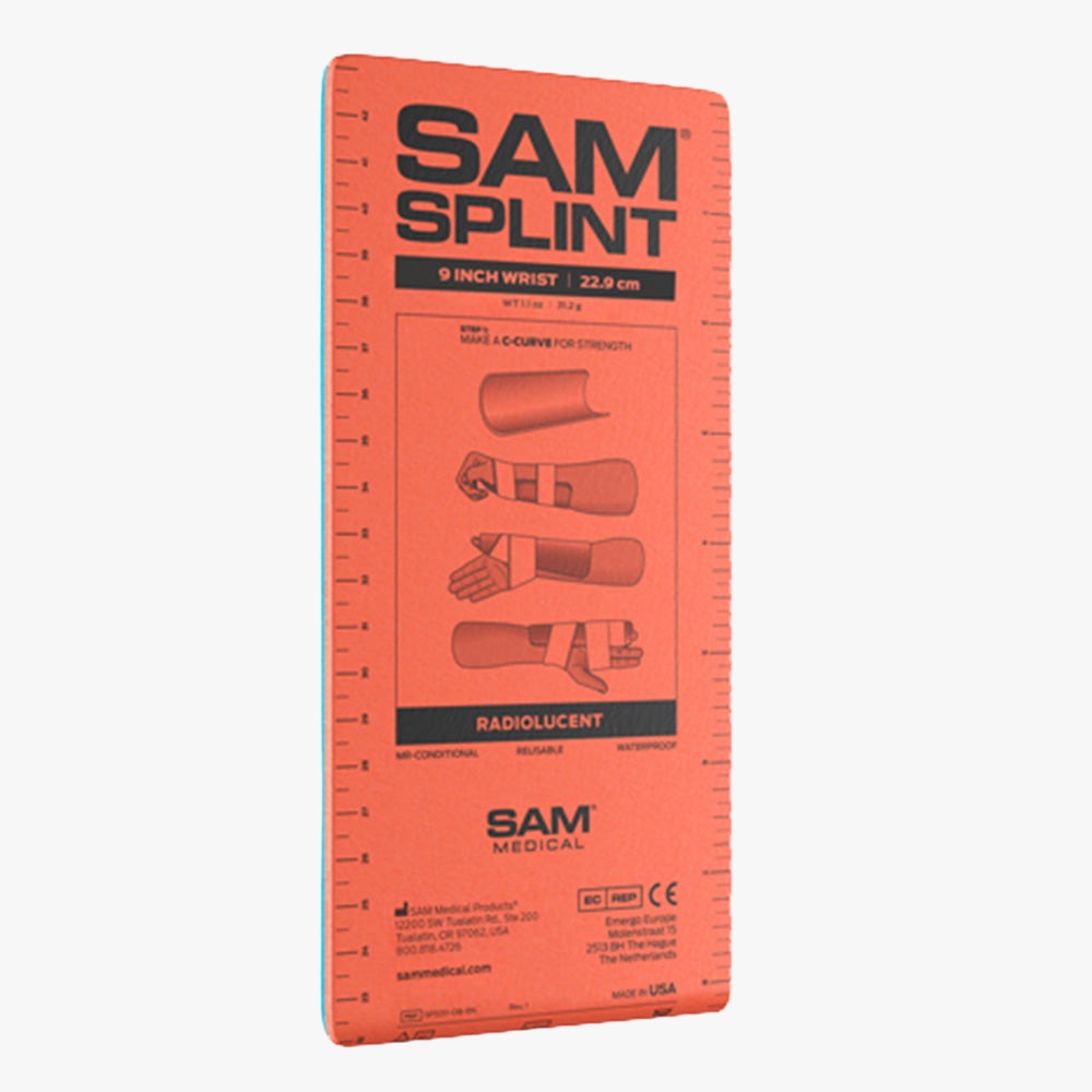 SAM Splint 9″ – Orange/Blue, 23 cm