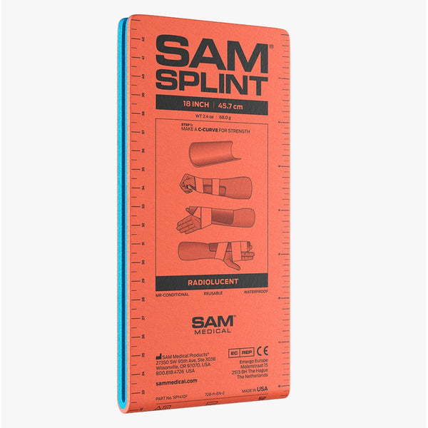 SAM Splint 18" Formbar Spjäla (45 cm, Orange/Blå)