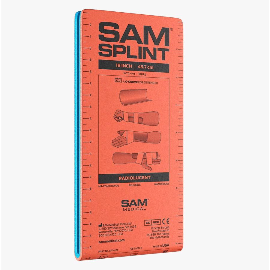 SAM Splint 18" Formbar Spjäla (45 cm, Orange/Blå)