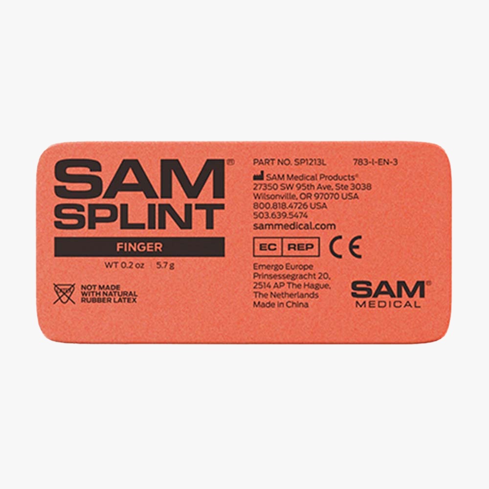 SAM Finger Splint – Orange/Blue, 10 cm